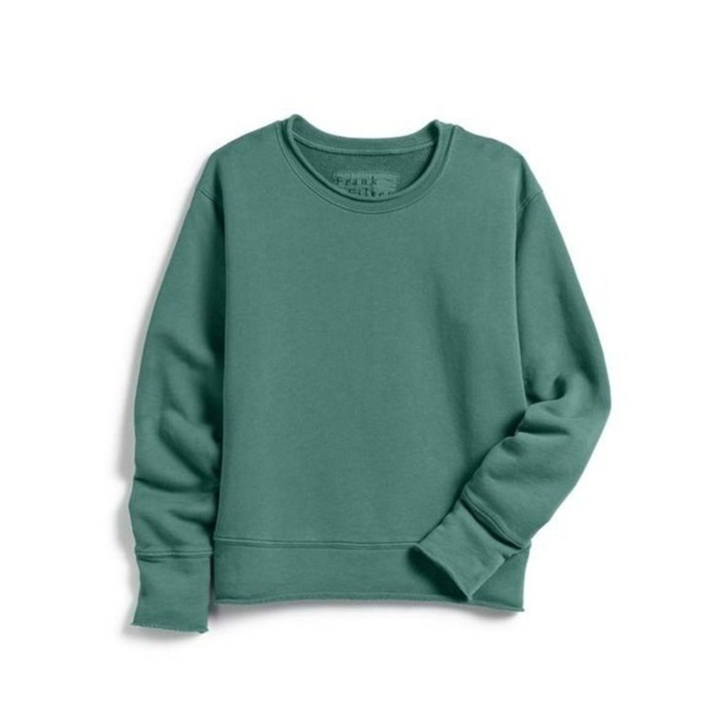 Frank & Eileen Green James Boyfriend Crew Neck Sweatshirt L Minimalist Elevated - Picture 2 of 11